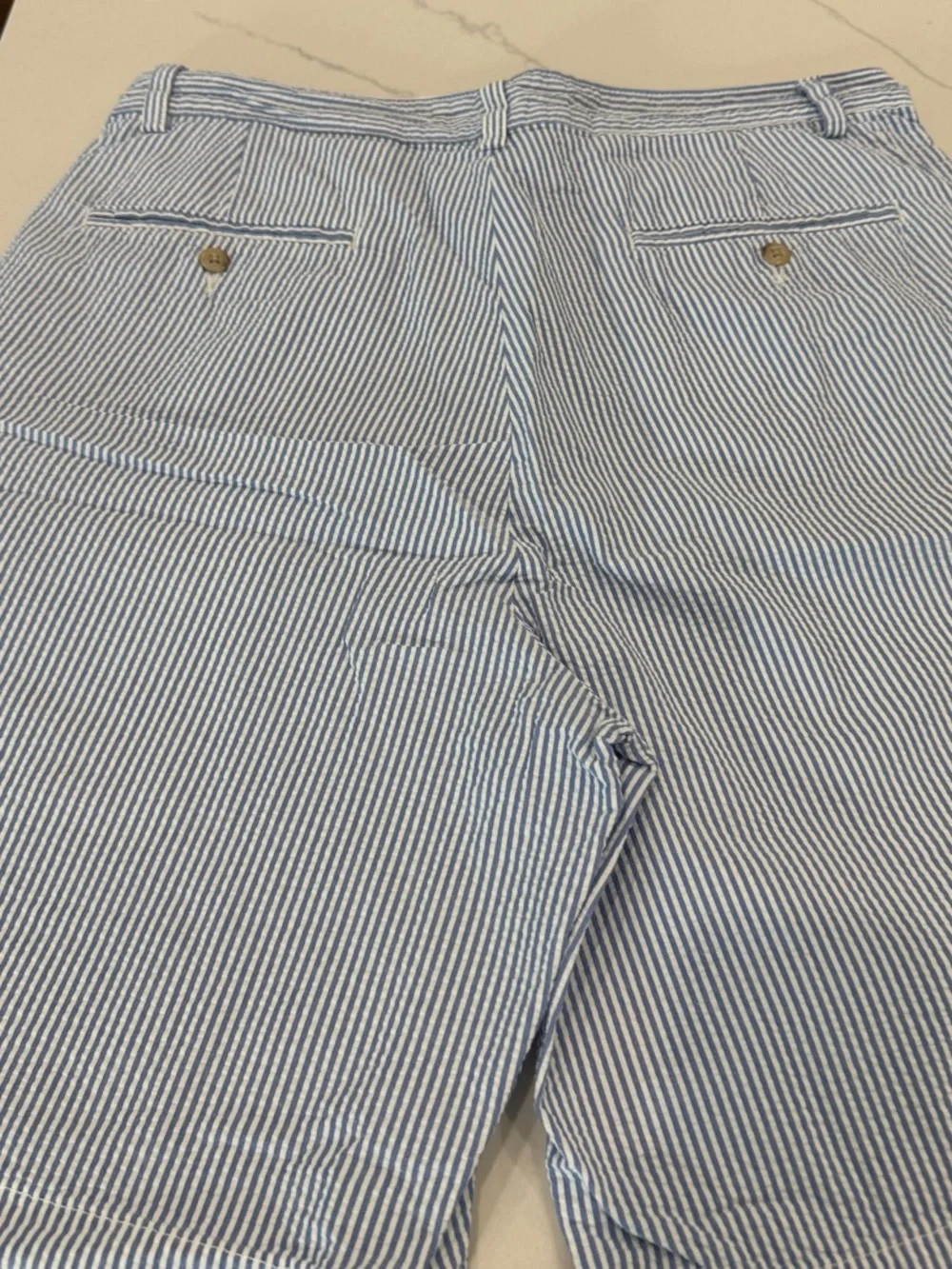 Polo by Ralph Lauren Blue & White Seersucker Shorts